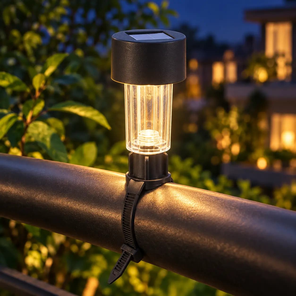 Solar Powered Ambient Sensor Light - Warm Glow for Balconies Gardens & Patios (Allow to Open Parcel)