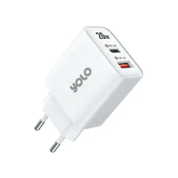YOLO Y-201 Super Fast USB to Type C Charger Set White
